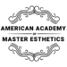 Black and white logo with ornate design, "American Academy of Master Esthetics," highlighting Hayden ID med spa, RF microneedling, IV therapy. at North Idaho Med Spa in Hayden